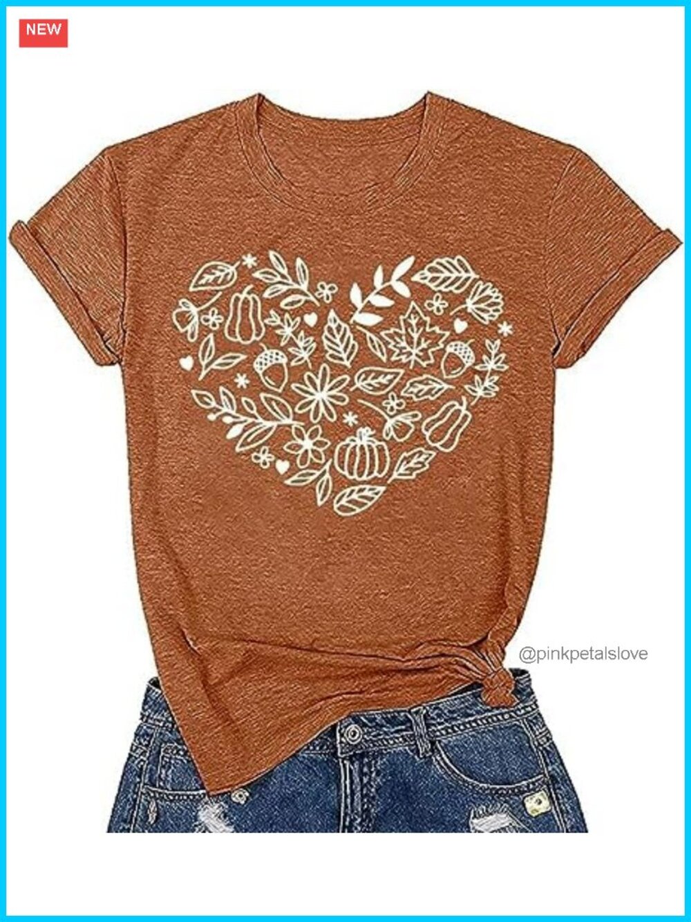 Women's Fall Pumpkin Graphic T-Shirt Crew Neck Short Sleeve Thankful Tee